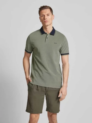 Koszulka polo o kroju slim fit z wyhaftowanym logo Gant