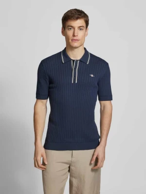 Koszulka polo o kroju slim fit z wyhaftowanym logo Gant