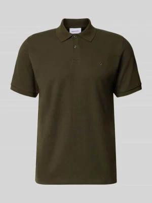 koszulka polo o kroju slim fit z wyhaftowanym logo model 'AUSTIN' Jack&Jones Średniobrązowy