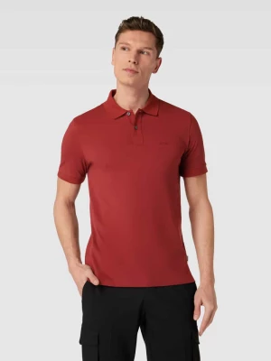Koszulka polo o kroju slim fit z wyhaftowanym logo model ‘Pallas’ Boss