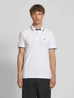 Koszulka polo o kroju slim fit z wyhaftowanym logo model ‘PAULOS’ jack & jones