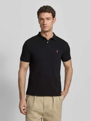 koszulka polo o kroju slim fit z wyhaftowanym logo Polo Ralph Lauren Czarny