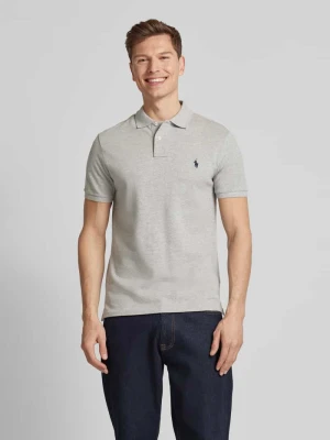 Koszulka polo o kroju slim fit z wyhaftowanym logo Polo Ralph Lauren Beżowy