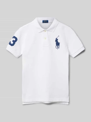 Koszulka polo o kroju slim fit z wyhaftowanym logo Polo Ralph Lauren Kids