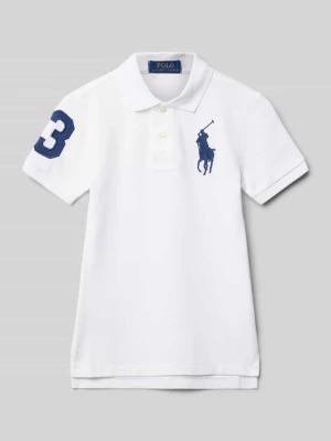 Koszulka polo o kroju slim fit z wyhaftowanym logo RALPH LAUREN TEENS