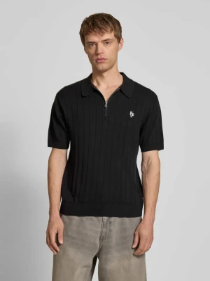 Koszulka polo o kroju slim fit z wyhaftowanym logo REVIEW