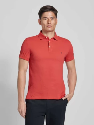 Koszulka polo o kroju slim fit z wyhaftowanym logo Tommy Hilfiger