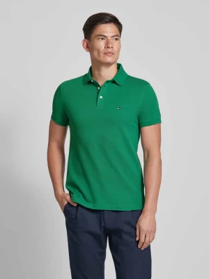 Koszulka polo o kroju slim fit z wyhaftowanym logo Tommy Hilfiger