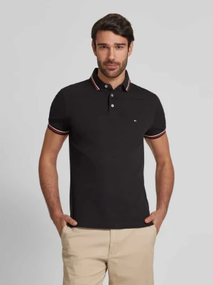 Koszulka polo o kroju slim fit z wyhaftowanym logo Tommy Hilfiger