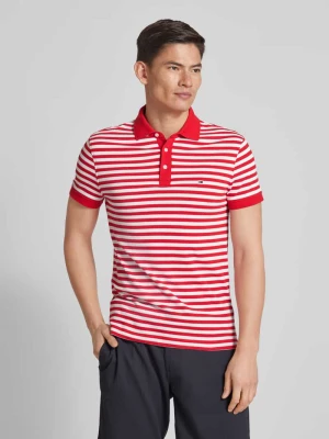 Koszulka polo o kroju slim fit z wyhaftowanym logo Tommy Hilfiger