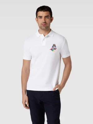 Koszulka polo o kroju slim fit z wyhaftowanym motywem Polo Ralph Lauren