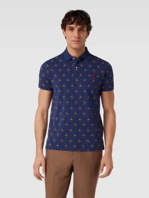 Koszulka polo o kroju slim fit z wzorem na całej powierzchni Polo Ralph Lauren