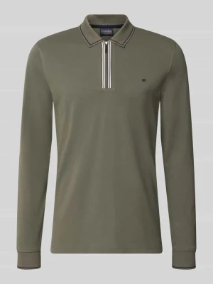 koszulka polo o kroju slim fit z zamkiem błyskawicznym Christian Berg
