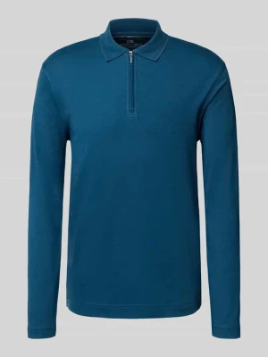 Koszulka polo o kroju slim fit z zamkiem błyskawicznym Christian Berg Men