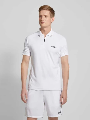 Koszulka polo o kroju slim fit z zamkiem błyskawicznym model ‘Philix’ BOSS Green