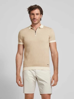 Koszulka polo o kroju slim fit z zamkiem błyskawicznym model ‘Simeono’ JOOP! Collection