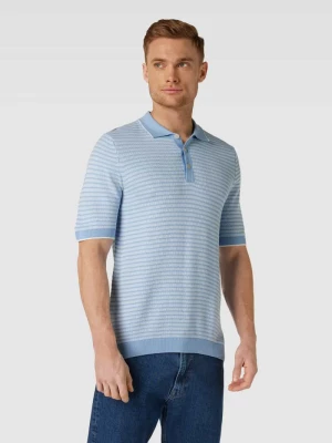 Koszulka polo o kroju slim fit ze wzorem w paski model ‘Flavius’ CINQUE
