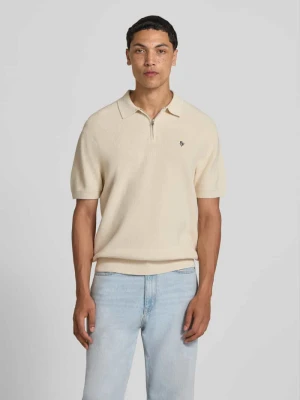 Koszulka polo o pudełkowym kroju z wyhaftowanym logo REVIEW