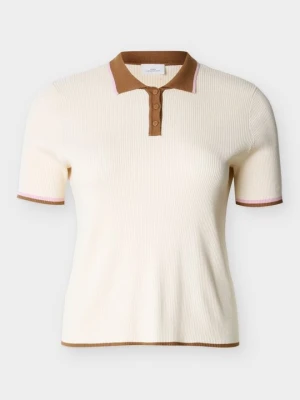 Koszulka polo ONLY Carmakoma beżowy
