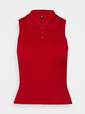 Koszulka polo Only ciemnoczerwony