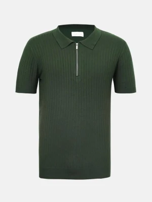 Koszulka polo Pier One By Zalando ciemnozielony