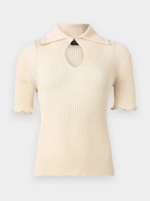 Koszulka polo Pinko mleczny