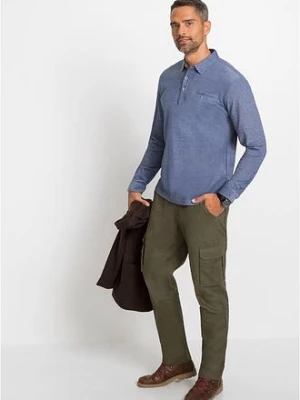 Koszulka polo pique, długi rękaw bonprix