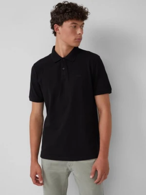 Koszulka polo Piqué z logo w podwójnym opakowaniu s.Oliver czarny