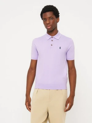 Koszulka polo Polo Ralph Lauren fioletowy