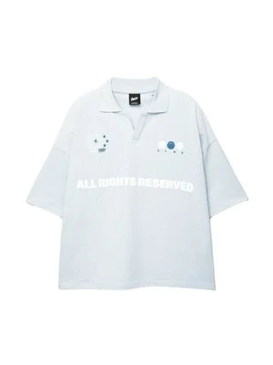 Koszulka polo PULL&BEAR niebieski