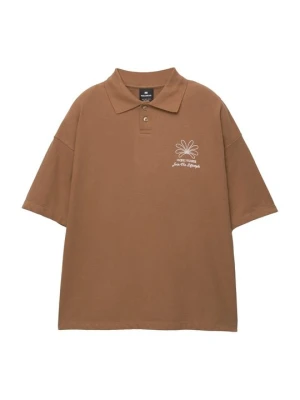 Koszulka polo PULL&BEAR brązowy