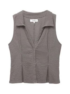 Koszulka polo PULL&BEAR ciemnoszary