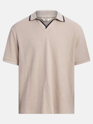 Koszulka polo Redefined Rebel beżowy melanż