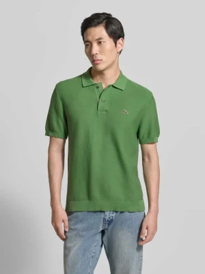 Koszulka polo Regular Fit z czystej bawełny Lacoste Oliwkowy
