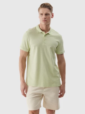 Koszulka polo regular męska - zielona 4F