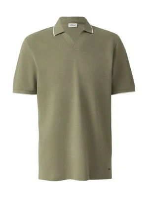 Koszulka polo s.Oliver oliwkowy