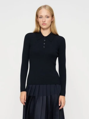 Koszulka polo Sandro niebieski denim
