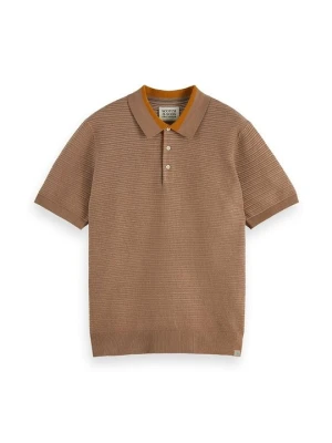 Koszulka polo Scotch & Soda brązowy