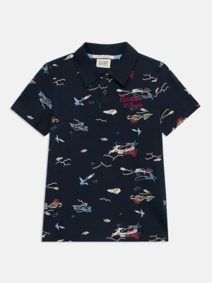 Koszulka polo Scotch & Soda granatowy