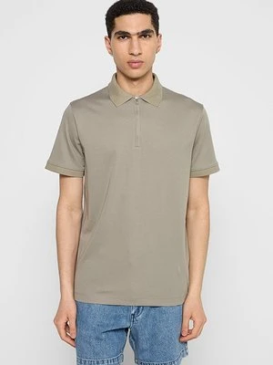 Koszulka polo Selected oliwkowy