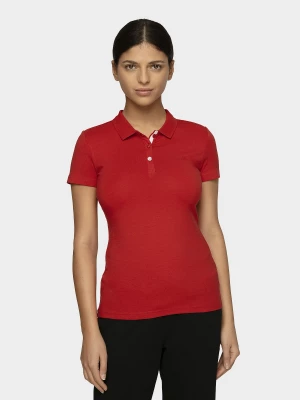 Koszulka polo slim damska - czerwona 4F