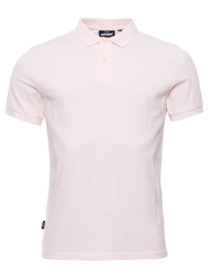 Koszulka polo Superdry różowy melanż