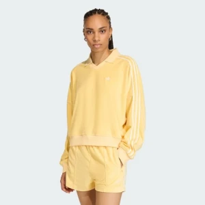 Koszulka polo TERRY TOWEL V NECK LONG SLEEVES Adidas Orange Tint