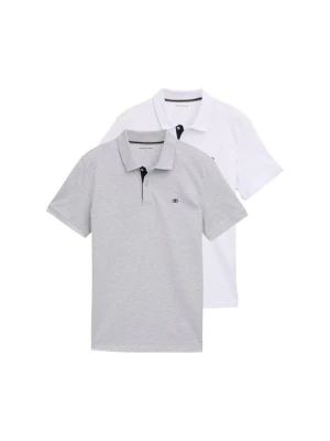 Koszulka polo Tom Tailor jasnoszary