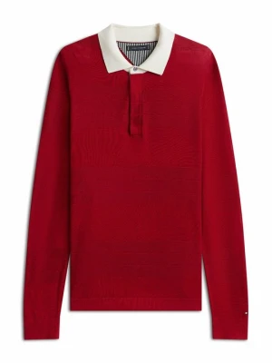 Koszulka polo Tommy Hilfiger ciemnoczerwony