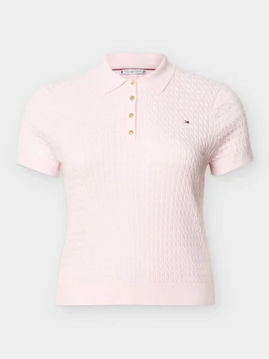 Koszulka polo Tommy Hilfiger jasnoróżowy