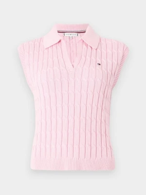 Koszulka polo Tommy Hilfiger różowy
