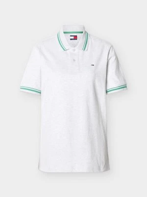 Koszulka polo Tommy Jeans jasnoszary melanż