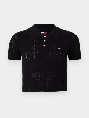 Koszulka polo Tommy Jeans czarny