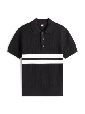 Koszulka polo Tommy Jeans czarny
